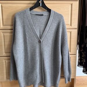 Jenni Kayne Light Gray Cashmere Cocoon sweater XXS